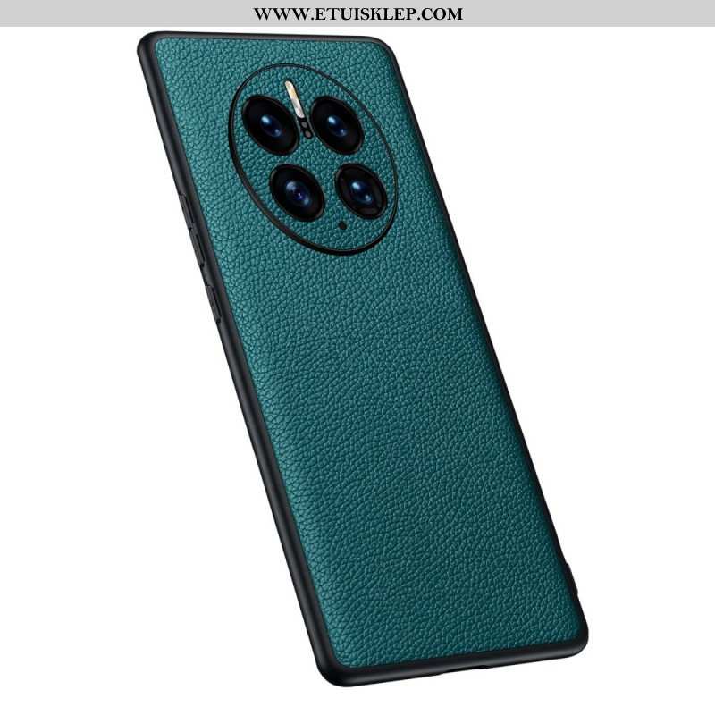 Etui do Huawei Mate 50 Pro Prawdziwa Skóra Litchi